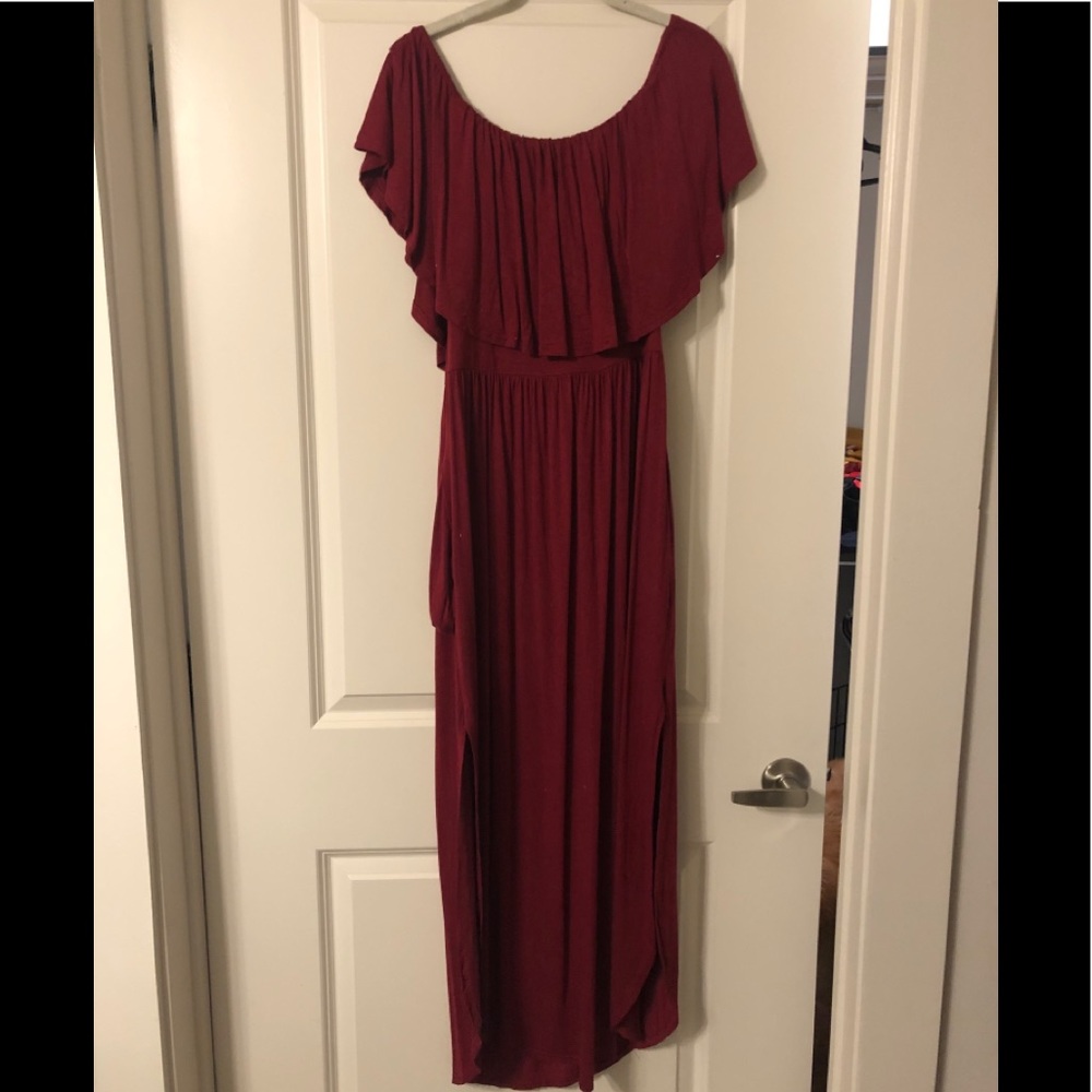Off the shoulder maxi dress